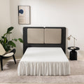Ivory Bed Skirt Twin Size Ruffled Bed Skirt With Split Corners, Twin Bed Skirt 12 Inch Drop, Twin Size Bed Skirt Ivory For Ruffl