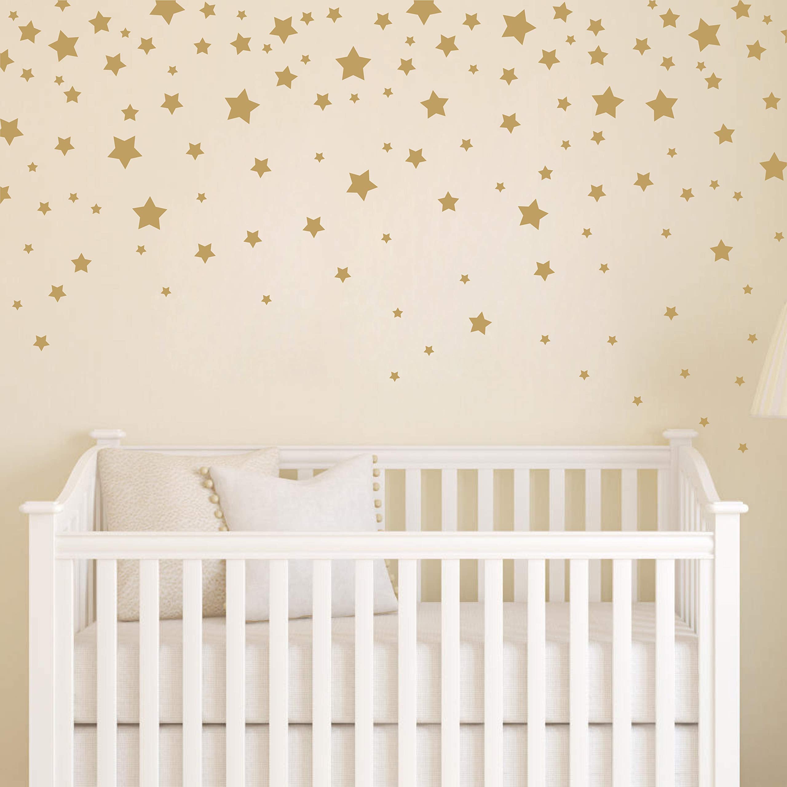 190 Picees Star Wall Decals, Matte Vinyl Wall Decals, Nursery Wall Decals, Easy to use, Removable Wall Decals for Kids Baby Girl