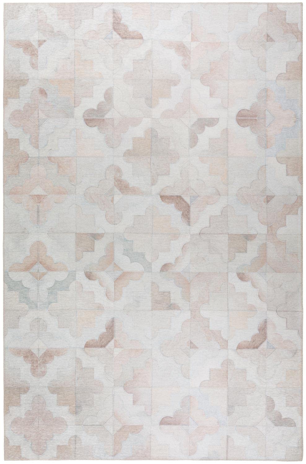 Dalyn Rugs Durango Patchwork Faux Cowhide Ss8 Linen 3' X 5' Rug