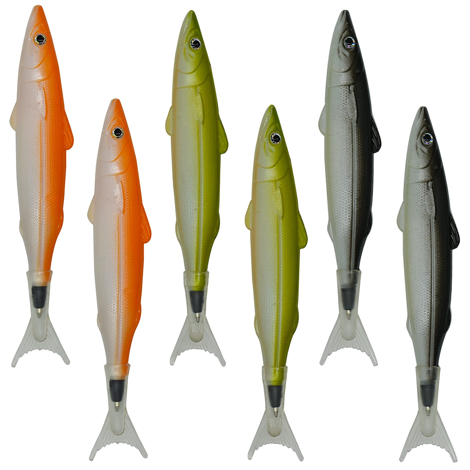 Maydahui 6Pcs Fish Ballpoint Pen Creative Novelty Pens Black Ink For School Office Home