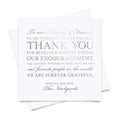 Bliss Collections Wedding Reception Thank You Cards - Pack of 50 Real Silver Foil Cards are a Great Addition to Your Table Cente