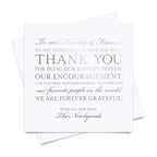 Bliss Collections Wedding Reception Thank You Cards - Pack of 50 Real Silver Foil Cards are a Great Addition to Your Table Cente