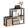 Furinno Turnntube No Tools Decorative Display Shelf, 3Tier Ladder, Americano/Black