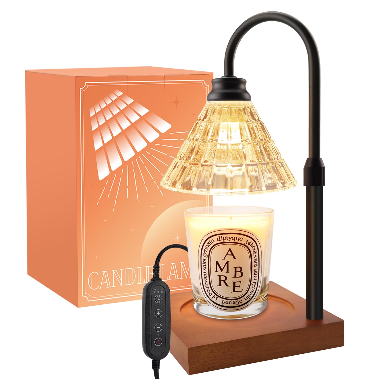 MAKYTWOW Candle Warmer Lamp with Dimmer, 2H/4H/8H Timer, Compatible with Yankee Candle Large Jar Candle, Home Decor Gift for her