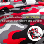 Meeting Story Camouflage Bedding Set, Colorful Pattern Style Queen Comforter Set, 3 Pcs One Comforter And Two Pillowcases In One