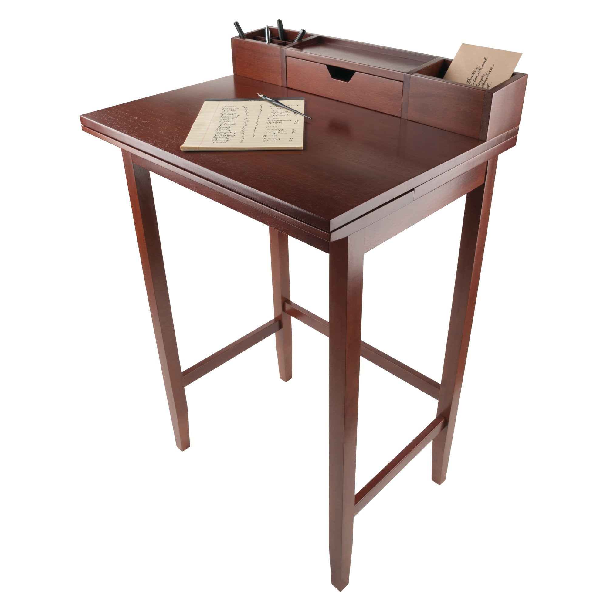 Winsome Archie Home Office, Walnut, 27.95'W x 45.04'H x 21.65'D