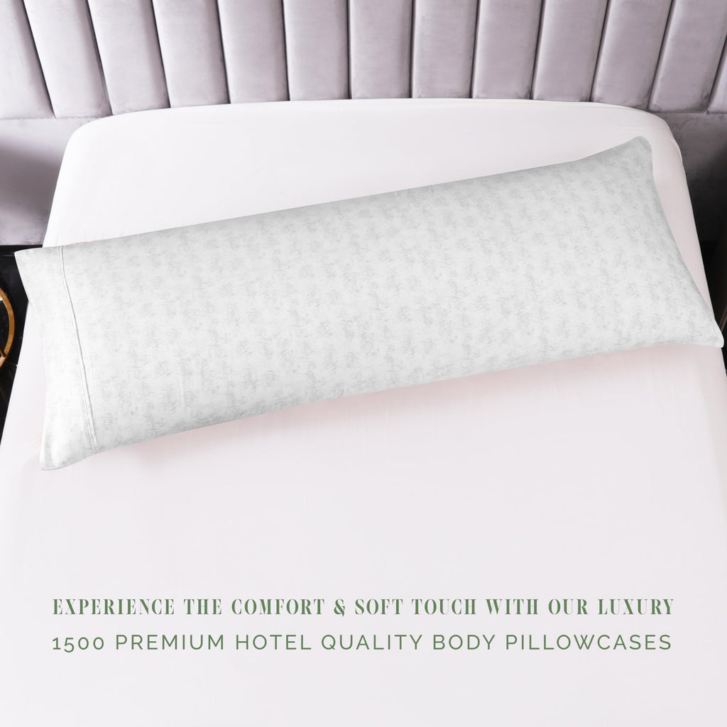 Elegant Comfort Ultra Soft 1-Piece Set Sea Waves Print Pillowcases - 1500 Premium Hotel Quality Microfiber, Soft And Smooth Hidden Zipper Closure 1-Piece Pillow Covers - Body Pillowcase, Wave Beige