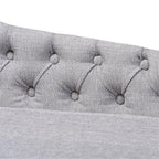 Baxton Studio Florent Modern and Contemporary Grey Fabric Upholstered Black Finished Chaise Lounge