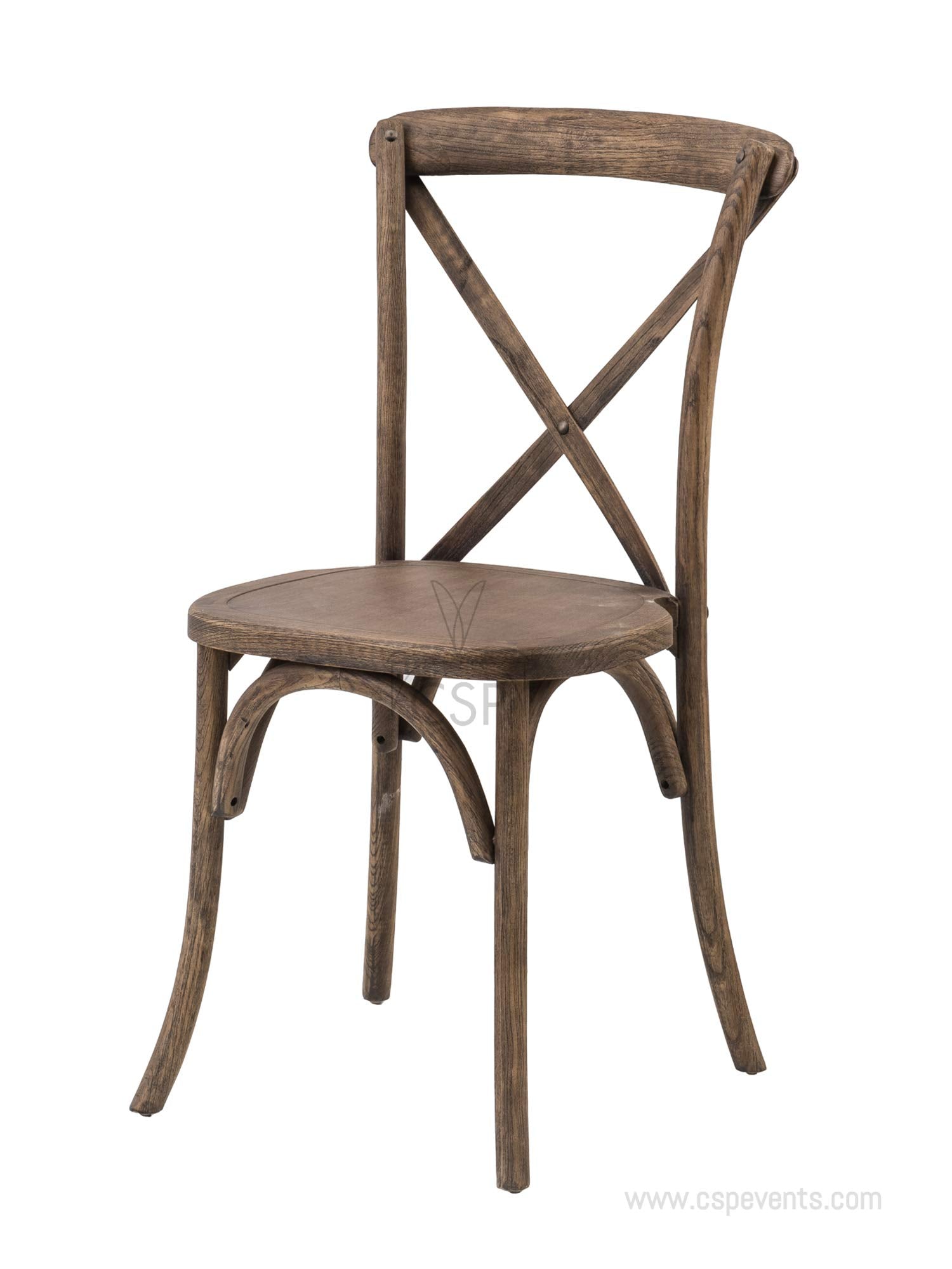 Commercial Seating Products Dark Walnut Crossback Dining Chairs, 1-Pack