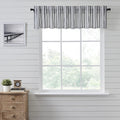 Vhc Brands, Sawyer Mill Ticking Stripe Valance, Black, 16X90