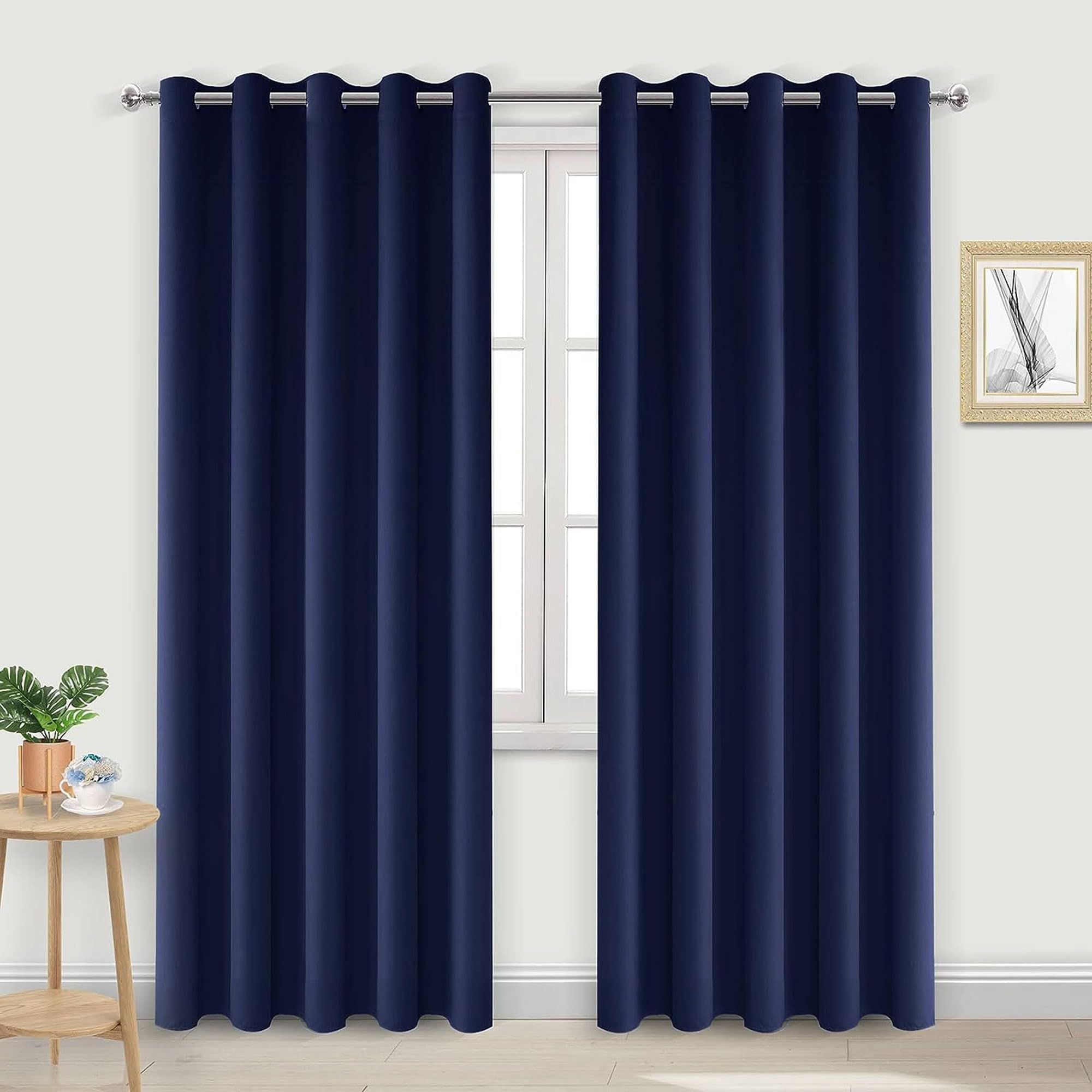 Dwcn Blackout Curtains Room Darkening Thermal Insulated Grommet Light Blocking Curtain For Bedroom Living Room 60 X 84 Inches Lo