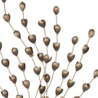 HomeRoots Bronze 100% Iron Gold Metal Leaf Bunch Wall DÃcor