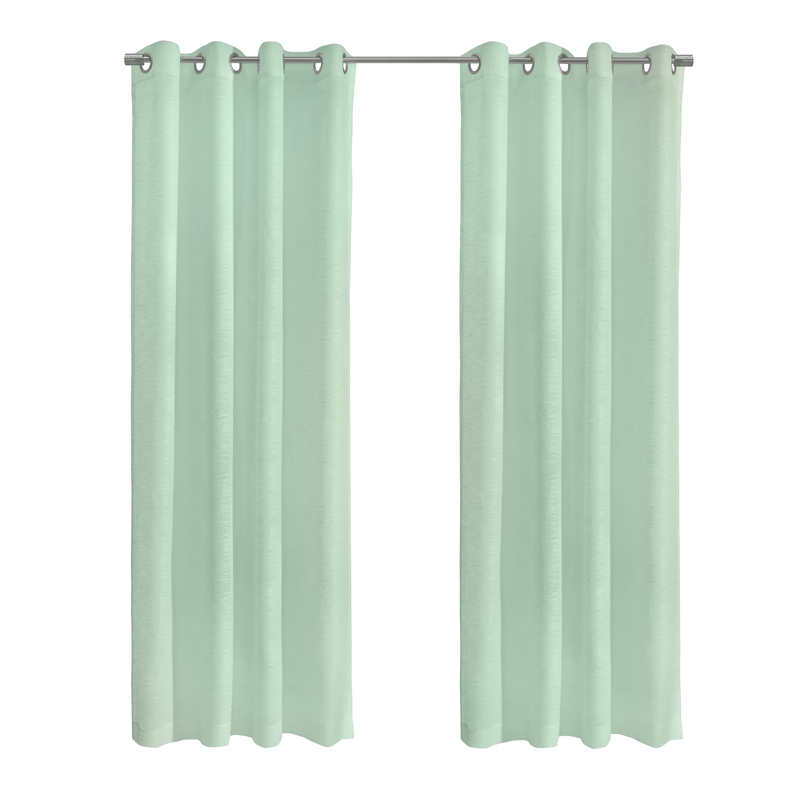 Richmark International Boucle Sheer Grommet Curtain Panel 52 X 95 In Surf Spray