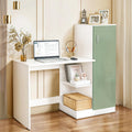 About Space Study Table With Cabinet  Computer Table With Bottom Storage Space Diy Engineered Wood Office Desk With Adjustable 