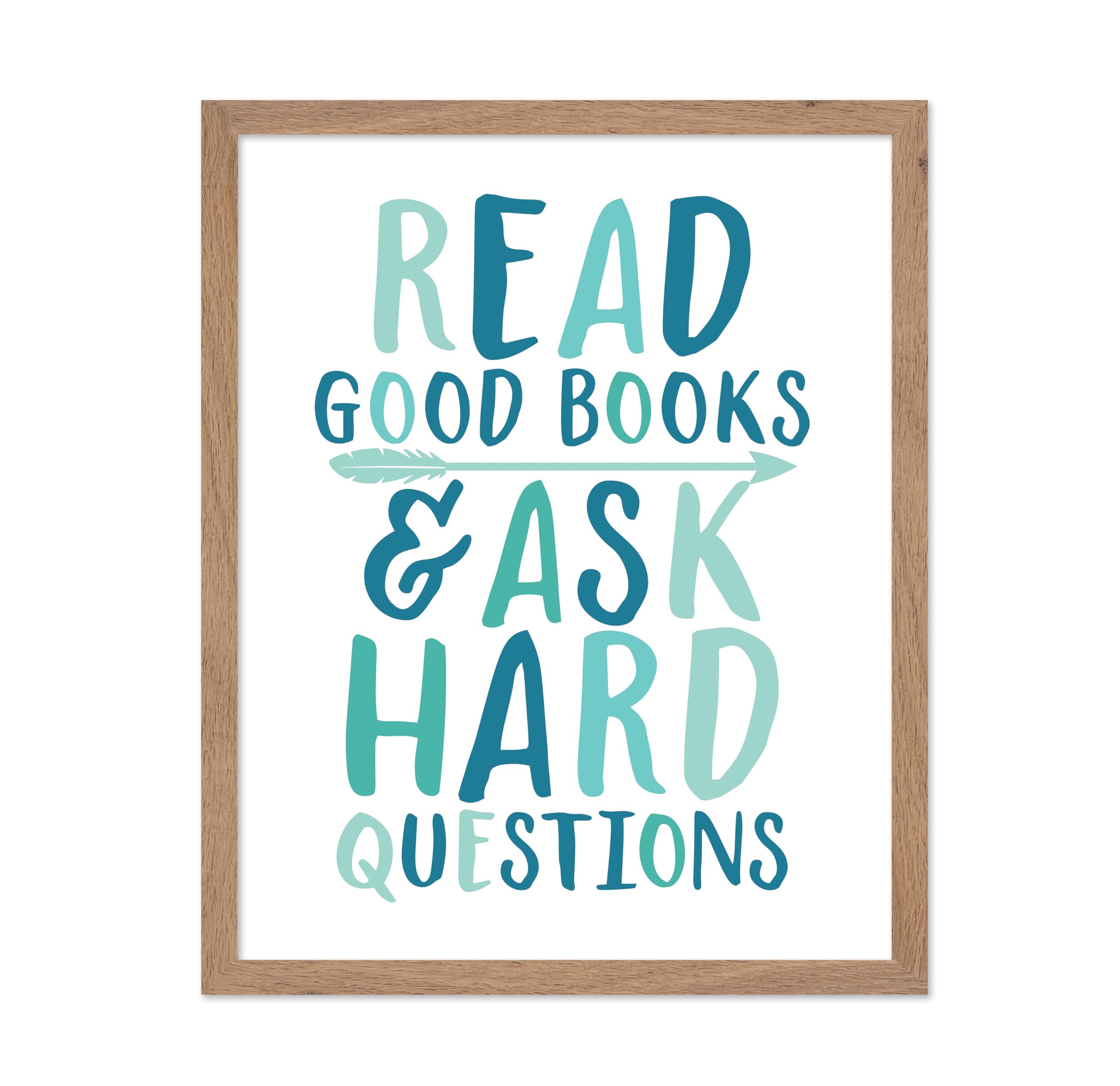 Poster Master Vintage Motivational Poster - Retro Inspirational Print - Gift for Artist, Friend - Read Good Books, Quote, Typogr