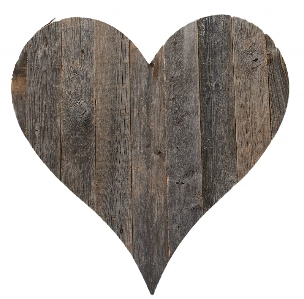 HomeRoots Weathered Gray 18' Rustic Farmhouse Gray Wooden Heart