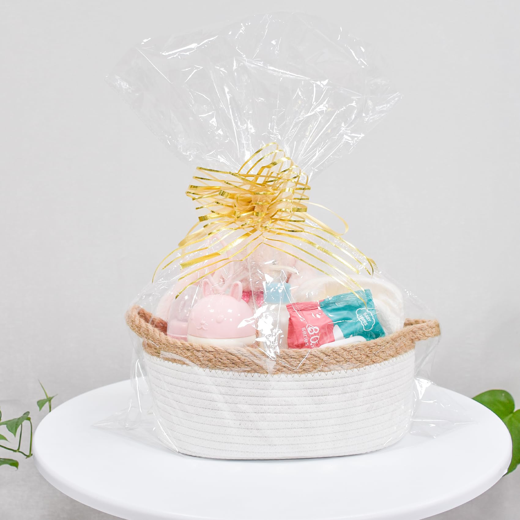 Abenkle Small Woven Basket, 12'X 8' X 5' Cute Small Basket, Rope Room Shelf Storage Basket, Cat Dog Toys Basket Chest Box, Em