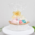 Abenkle Small Woven Basket, 12'X 8' X 5' Cute Small Basket, Rope Room Shelf Storage Basket, Cat Dog Toys Basket Chest Box, Em