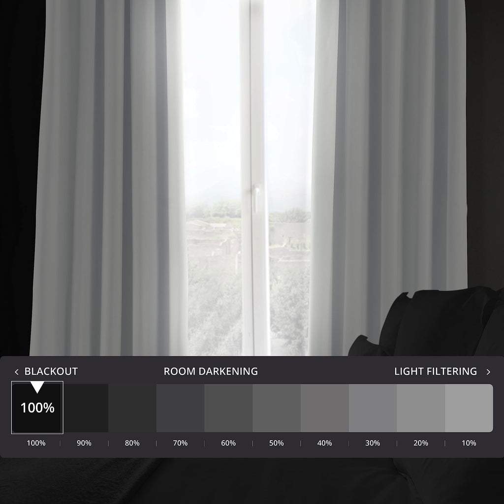 Hpd Half Price Drapes Signature Velvet Thermal Blackout Curtains For Living Room 96 Inch Long (1 Panel) Rod Pocket Insulated Blackout Curtains For Bedroom Window Curtains, 50W X 96L, Primary White