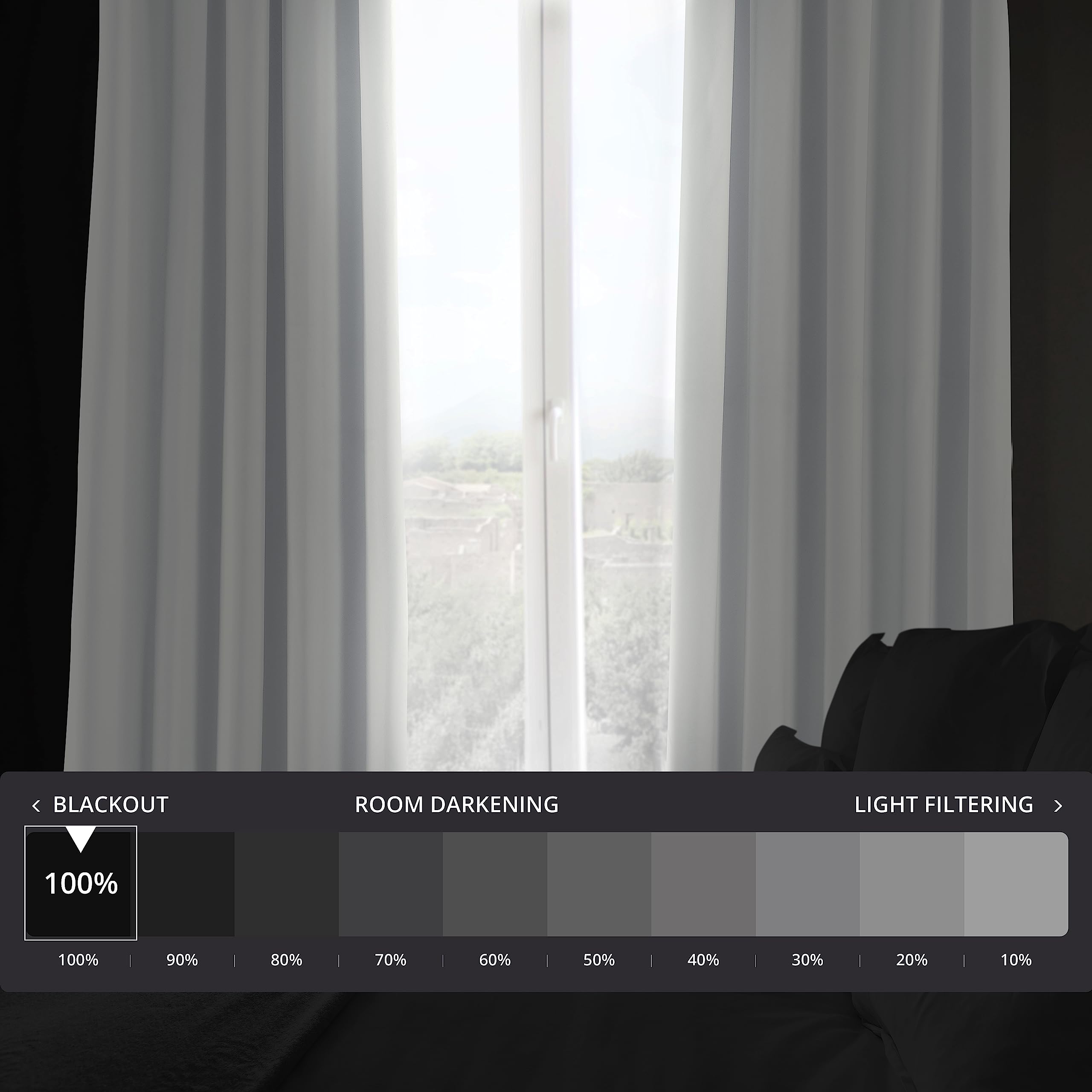 Hpd Half Price Drapes Signature Velvet Thermal Blackout Curtains For Living Room 96 Inch Long (1 Panel) Rod Pocket Insulated Blackout Curtains For Bedroom Window Curtains, 50W X 96L, Primary White