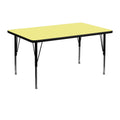 Flash Furniture 30x48 Yellow Activity table, 48" D x 30" W x 25.13" H