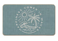 Lacosu Summer Beach House Happiness Comes In Waves Blue Rustic Door Mat Doormat,17'X30' Decorative Coastal Beach House Indoor