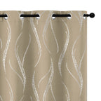 Yakamok Room Darkening Curtains 63 Inches Long 2 Panels For Living Room Thermal Insulated Blackout Drapes With Dots Silver For B
