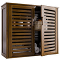 HITNET Medicine Cabinet, Bathroom Storage Cabinet Wall Mounted, Over The Toilet Space Saver Organizer with Doors and Bamboo Shel