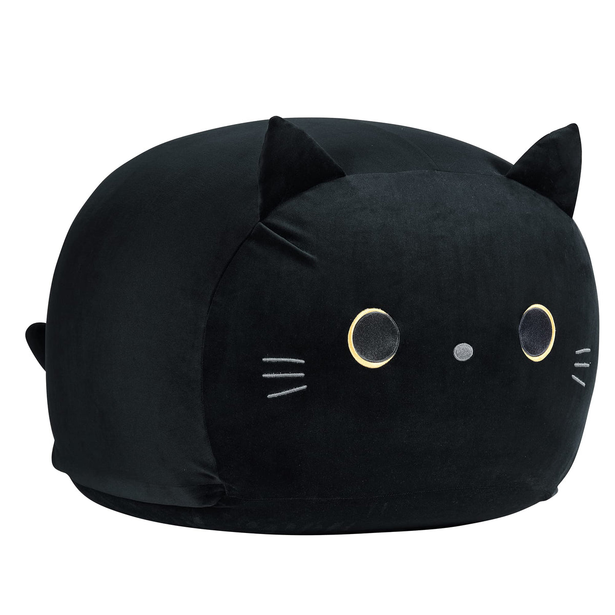Stuffed Animal Storage Bean Bag Chair Cover For Kids Black Cat Beanbag Chair For Girls Large Size Toy Organizer Cover Only Without Filling