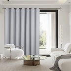 Bgment Fashion Sliding Door Curtain 100 X 96 Inches, Wide Thermal Blackout Curtains Room Darkening Room Divider Window Curtain, 1 Panel, Light Grey, 96 Length X Wide 100