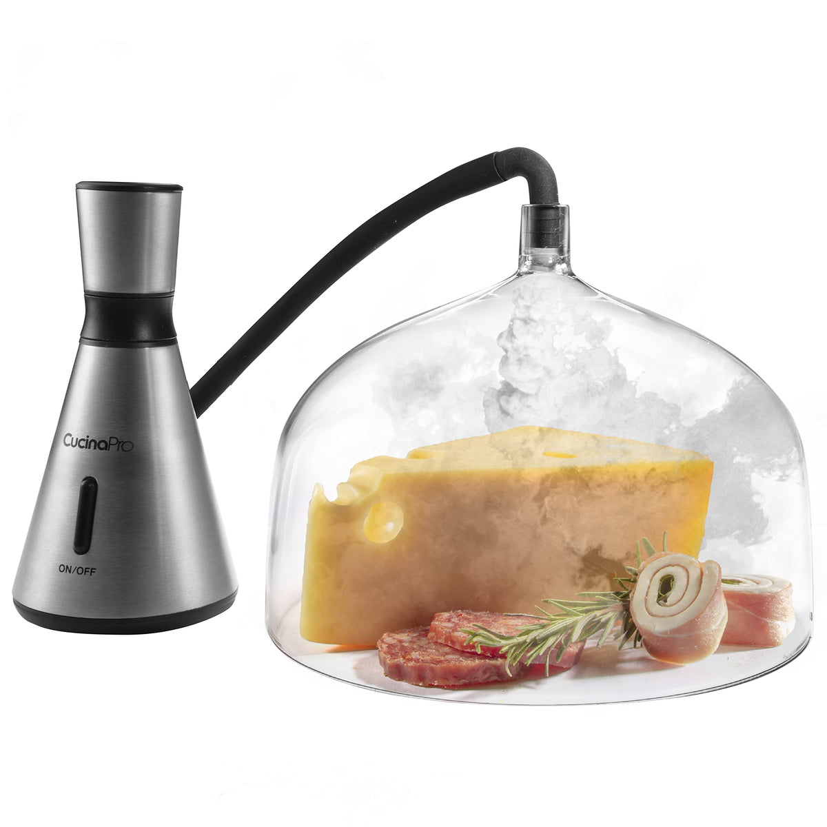 Smoking Gun W Xl 7-1/4' Dome - Hot Cold Electric Portable Smoker Infuser Kit For Indoor Outdoor Use - Smoke Meat Cheese Cocktai