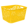 Cutting Edge Plastic Turkish Storage Basket, Large, Yellow (Set Of 1)