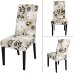 Jqinhome Chair Covers For Dining Room Set Of 6, High Stretch Removable Washable Parsons Chair Slipcover For Home Party Hotel Wedding Ceremony (Flower,6Pcs)