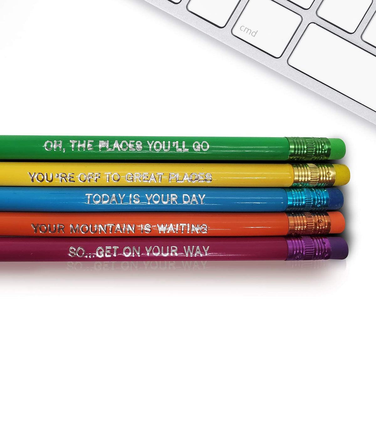 Fresh Prints Of Ct Oh The Places Inspirational Pencils Engraved With Funny And Motivational Sayings For School And The Office