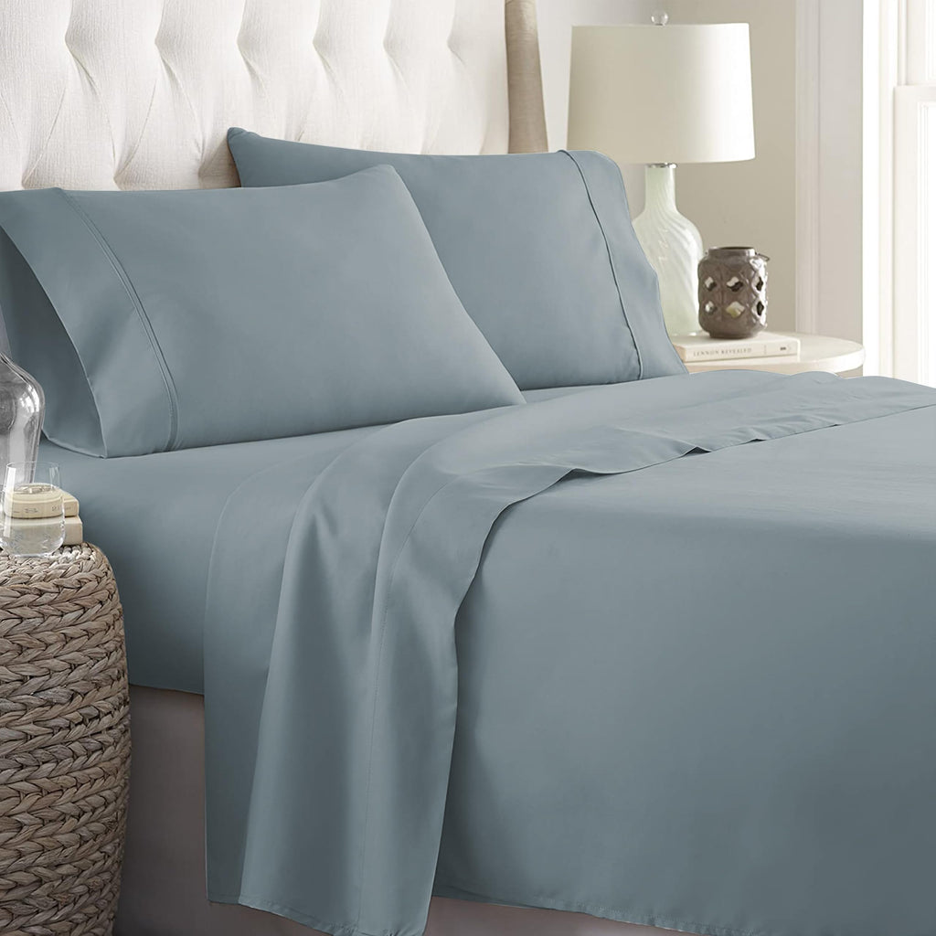 Danjor Linens Queen Sheet Set - 6 Piece Set Including 4 Pillowcases - Deep Pockets - Breathable, Soft Bed Sheets - Wrinkle Free