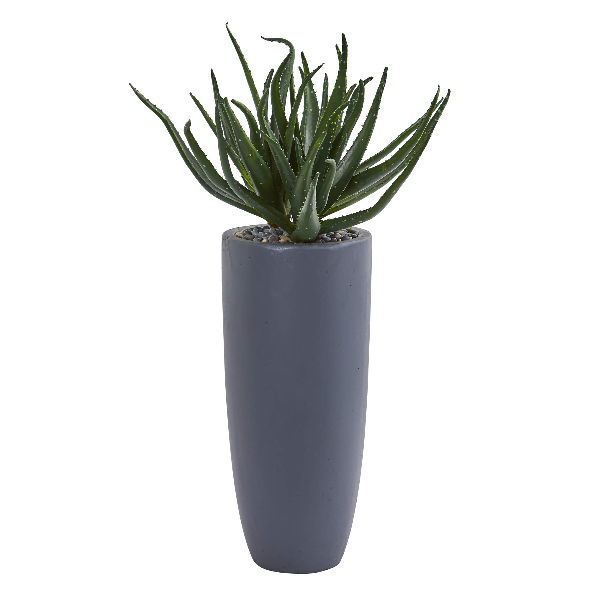 29 Aloe Artificial Plant In Gray Planter