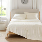 Comfort Spaces Queen Cooling Sheets, Moisture Wicking Coolmax Sheets, Soft, Colorfast Sheet Set, Cooling Bed Sheets For Hot Sleepers, Elastic Deep Pocket Fits Up To 16' Mattress, Queen Cream 4 Piece