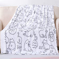 Sviuse Cat Blanket Twin Size Animals Pet Pattern Throw Blanket Cat Lover Gifts Flannel Soft Warm Cozy Fuzzy 50'X60' Throw For