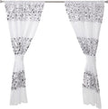 Zahari Home Sinatra Window Curtain Stylish Bathroom Window Curtain,36'' x 54'' Each, Set of 2, White