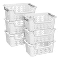 Sterilite Stacking Laundry Basket, Plastic Clothes Hamper, 6 Pack