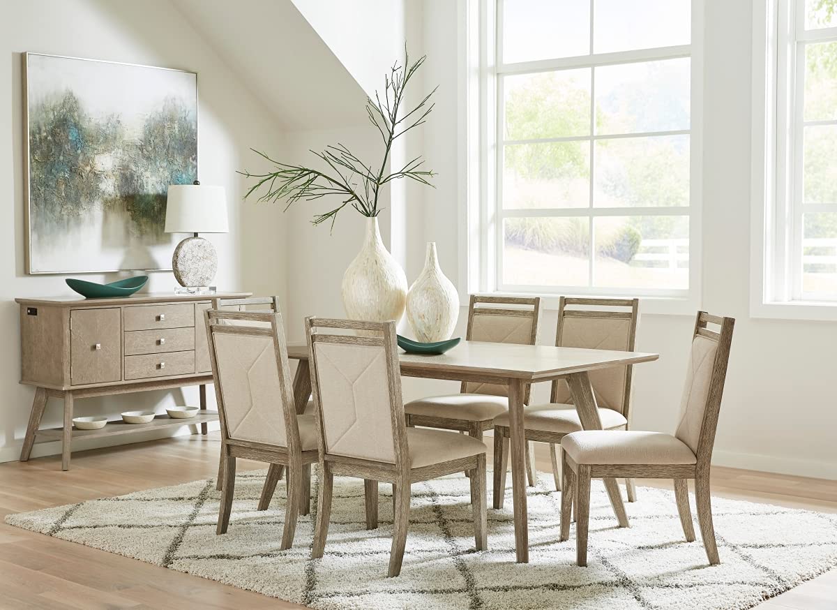 Progressive Furniture D887-61 Dining Room Upholstered Dining Chair, Weathered Taupe - Set of 2