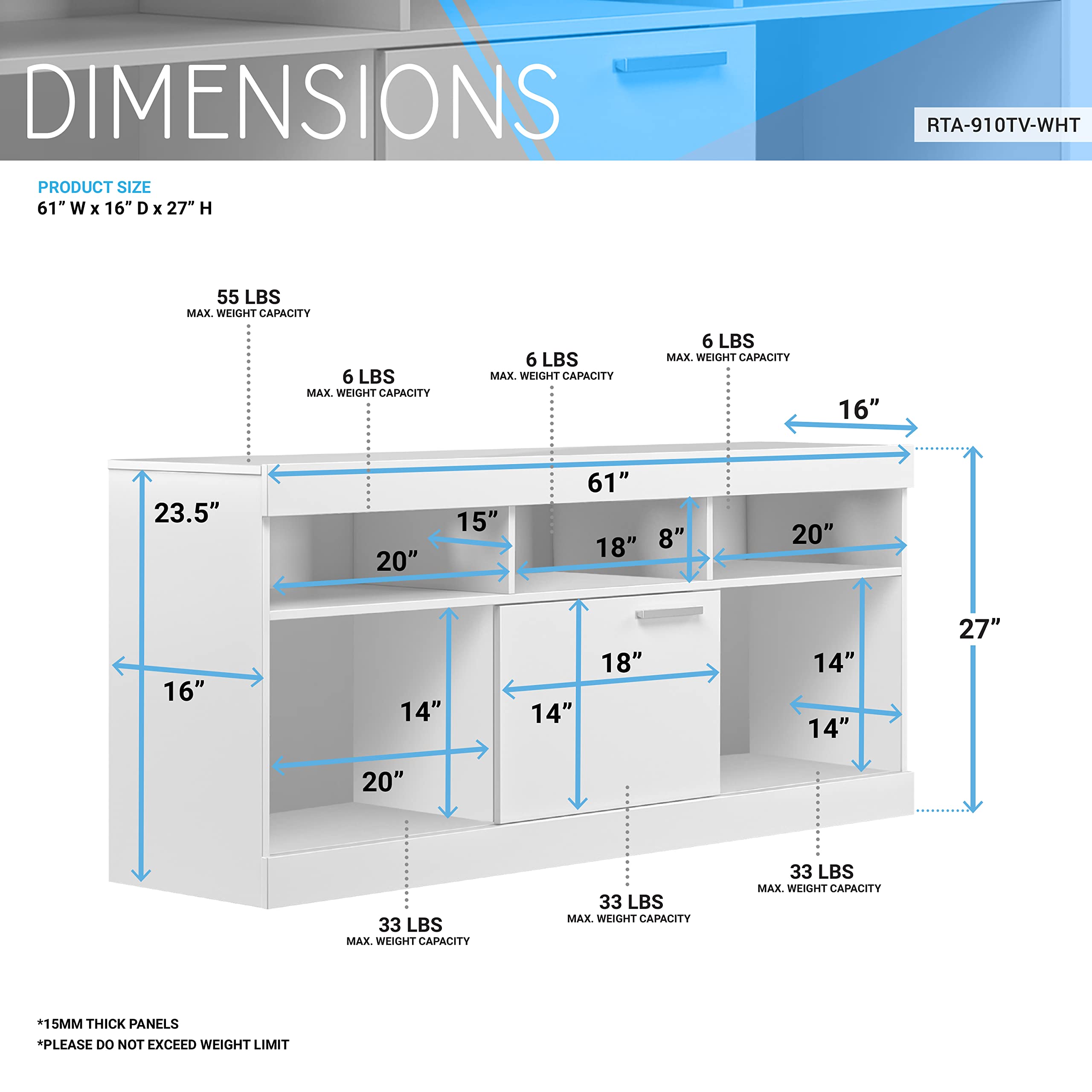 White Tv Stand For 65 Inch Tv, Entertainment Center With Storage For Living Room Or Bedroom With Cabinet And Storage, Television Stand Fits Screens Up To 65&Quot; When Measured Diagonally