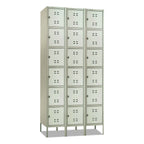 Safco Products Six Tier Box Locker, 3 Column, Tan
