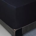 Twin Xl Size Fitted Sheet Only Black, 100% Egyptian Cotton 600 Thread Count, 16' Deep Pocket Premium Cotton Mattress Sheet (1 B