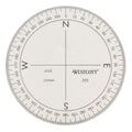 Westcott 360-Degree Protractor Compass For Drawing And Drafting, Clear, 3.5 In