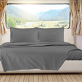 Nestl Grey Rv Queen Sheets - Super Soft Rv Short Queen Sheets For Rv Camper, 4 Piece 1800 Microfiber Fitted Rv Sheets, Double Br