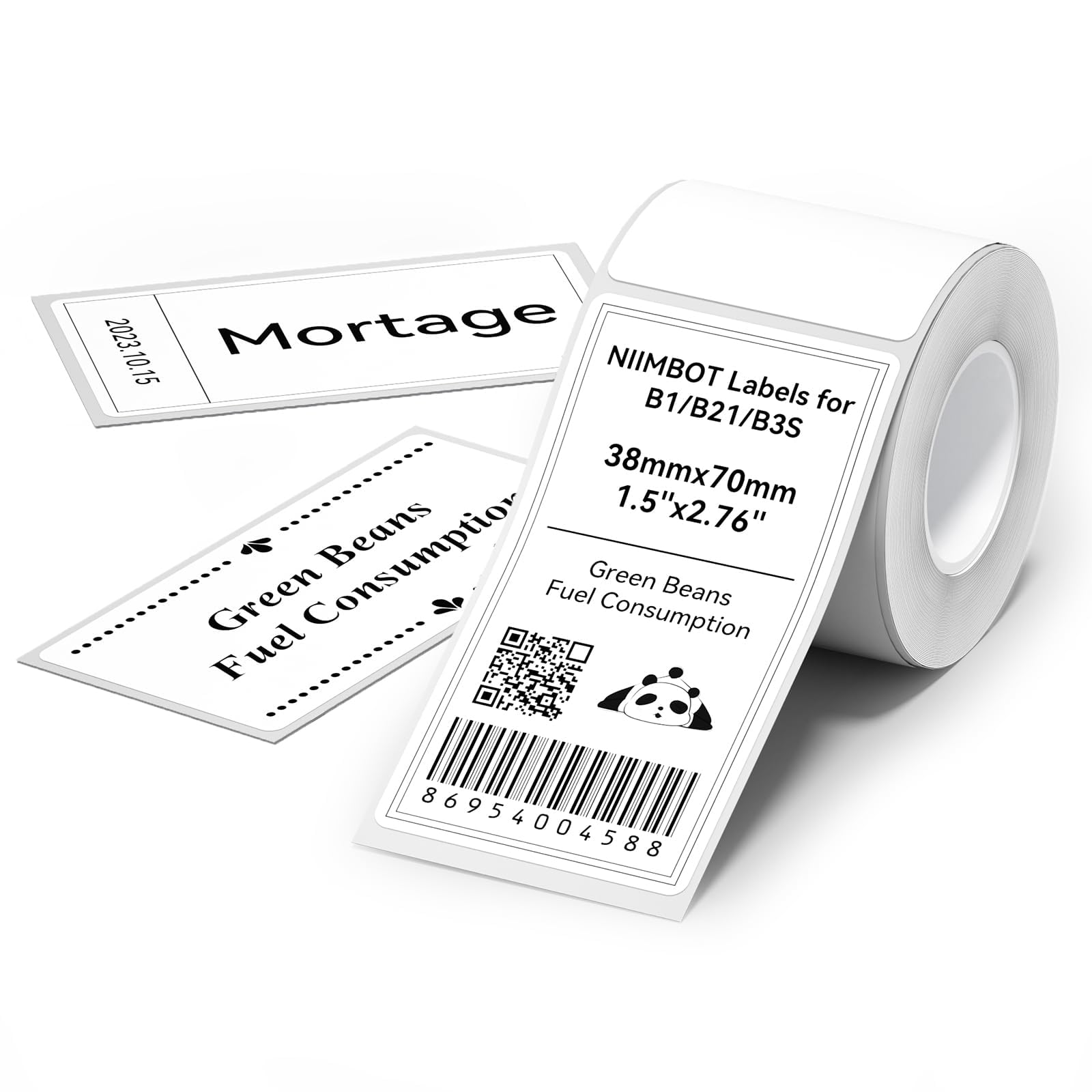 Niimbot Labels For B1 B21 B3S K3, Thermal Printer Labels 1.5 ' X 2.76 '(38X70Mm), Label Maker Tape For Jar Labels, Address Lab