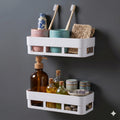 Shetrend4U Bathroom Organizer Shelf Without Drilling | Self Adhesive Wall Rack | Waterproof & Rustproof Storage For Bathroom Acc