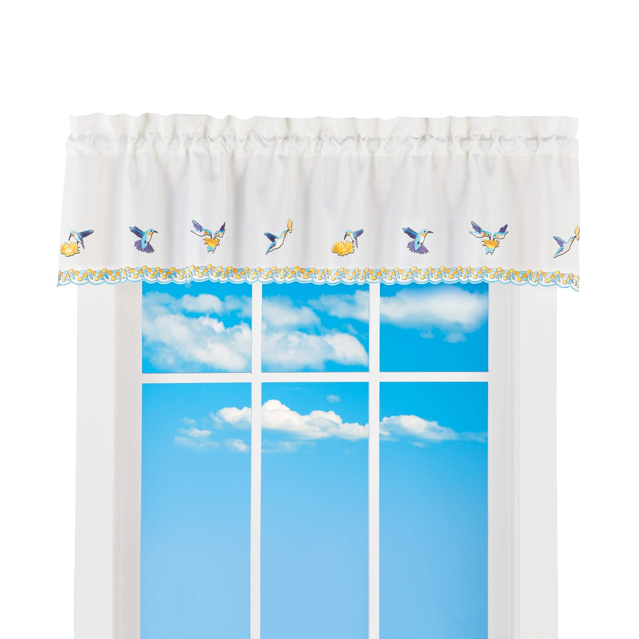 RENAISSANCE HOME FASHION Hummingbirds, 58 in x 12 in, Blue