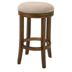 HomeRoots 25' Honeysuckle Finished Solid Wood Frame with Cream Fabric Counter Stool
